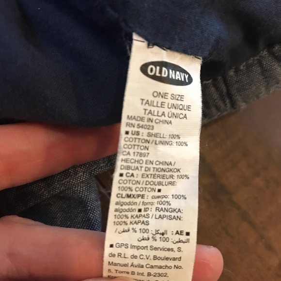 Old Navy Blue denim look Cotton Tote Bag - Picture 7 of 8